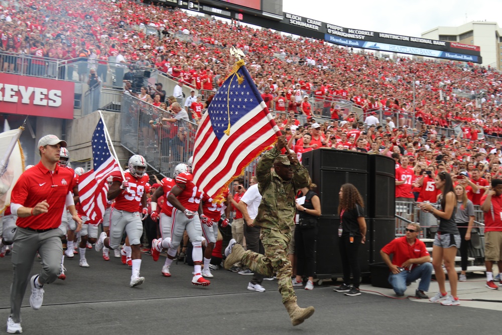 Ohio National Guard members provide support to Ohio State-Army game