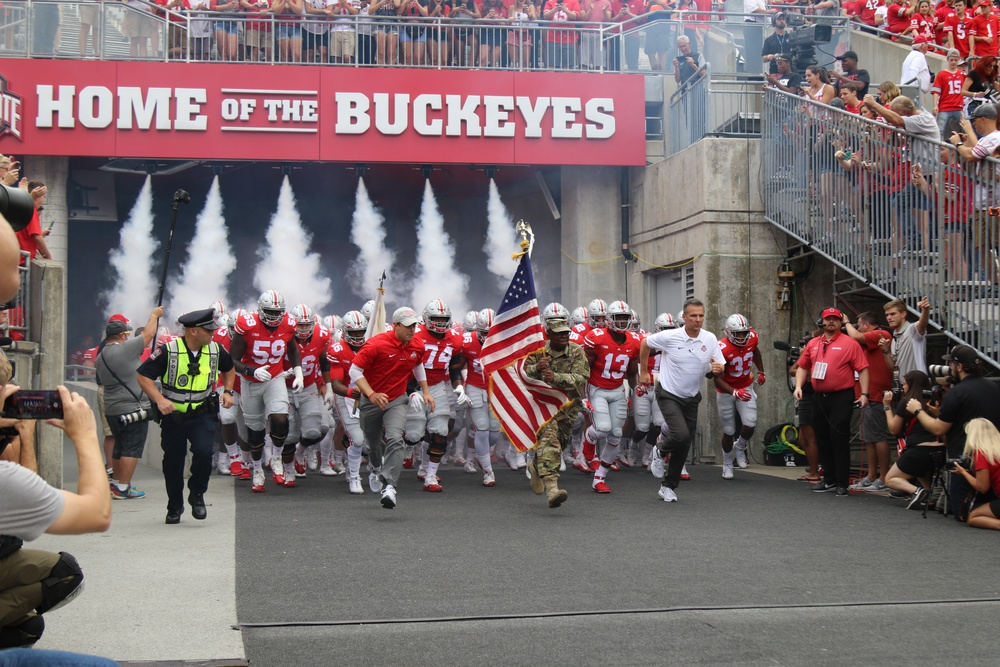 Ohio National Guard members provide support to Ohio State-Army game