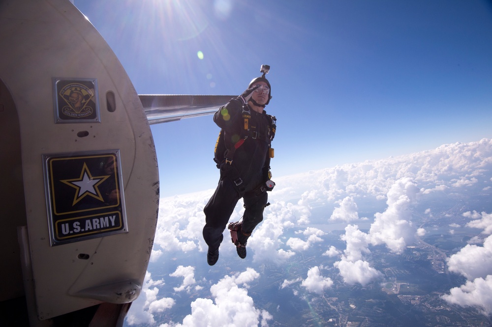 United States Army Parachute Team Conducts Jump over Washington D.C.