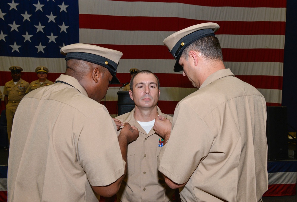 USS Iwo Jima Pins New Chief Petty Officers