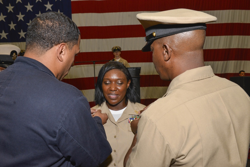 USS Iwo Jima Pins New Chief Petty Officers