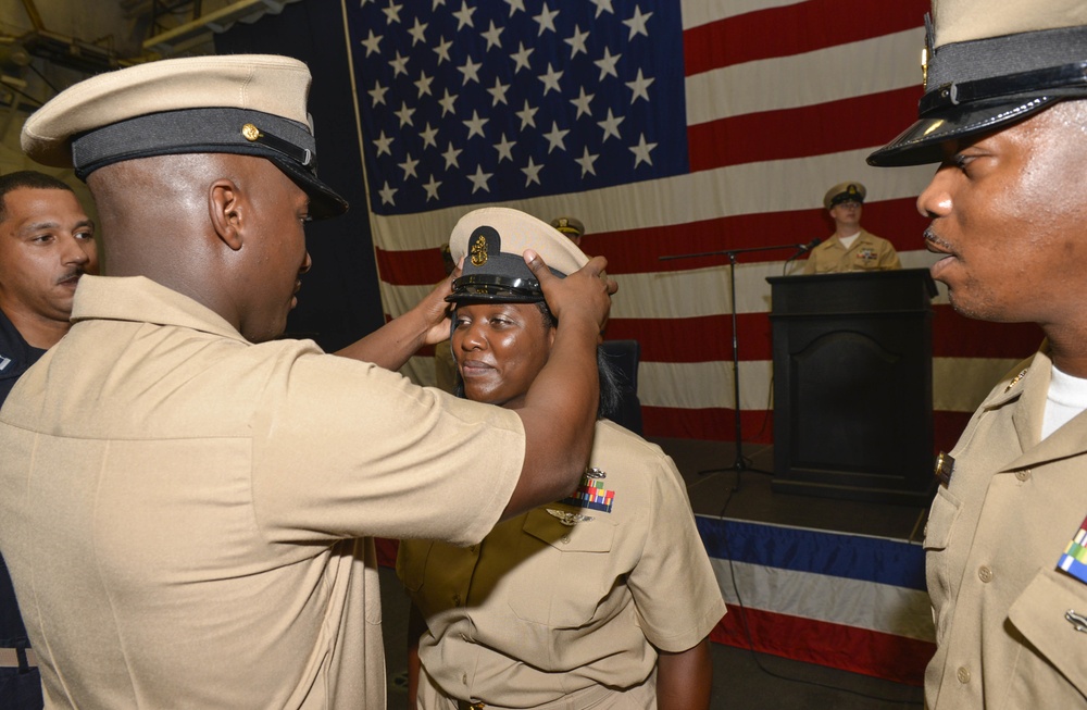 USS Iwo Jima Pins New Chief Petty Officers