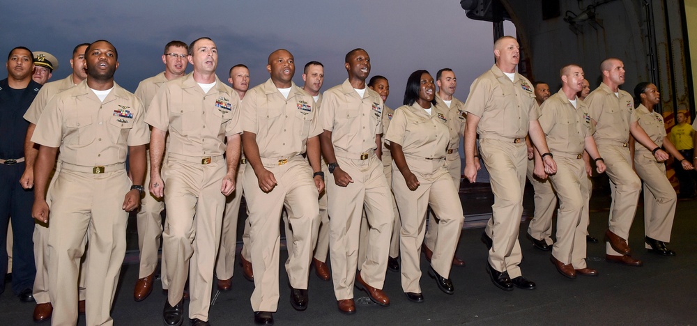 USS Iwo Jima Pins New Chief Petty Officers