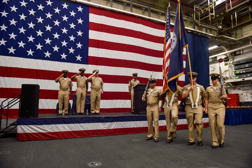 USS Iwo Jima Pins New Chief Petty Officers