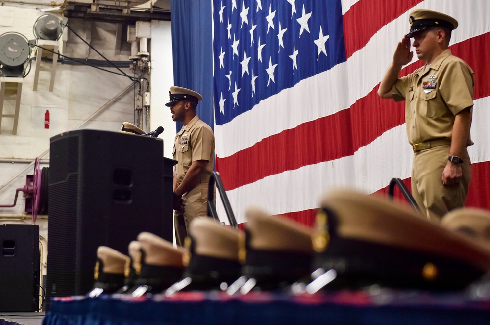 USS Iwo Jima Pins New Chief Petty Officers