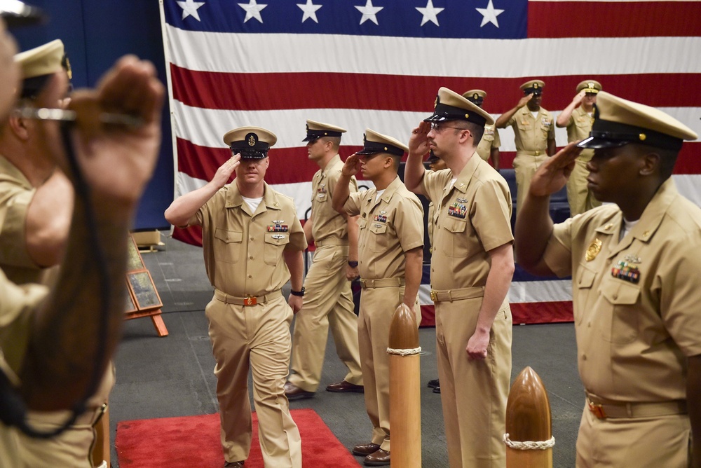 USS Iwo Jima Pins New Chief Petty Officers