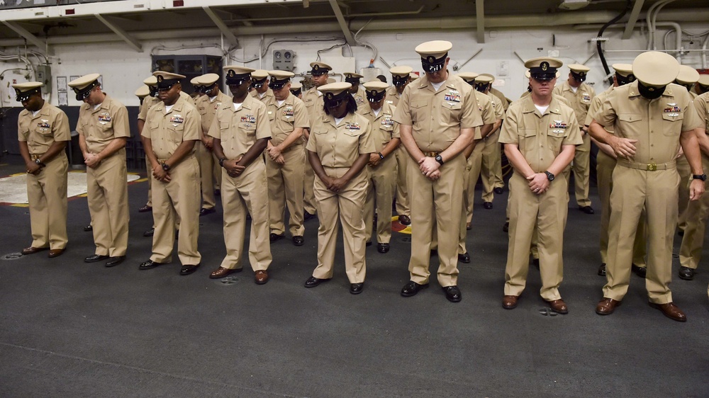 USS Iwo Jima Pins New Chief Petty Officers