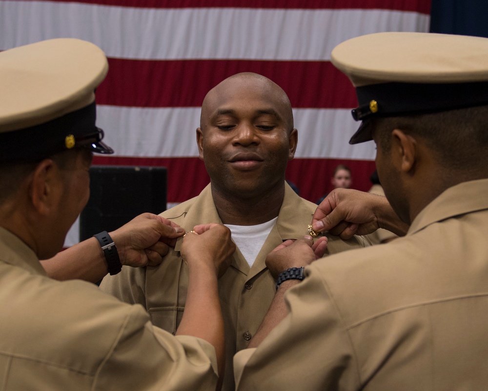 USS Iwo Jima Pins New Chief Petty Officers