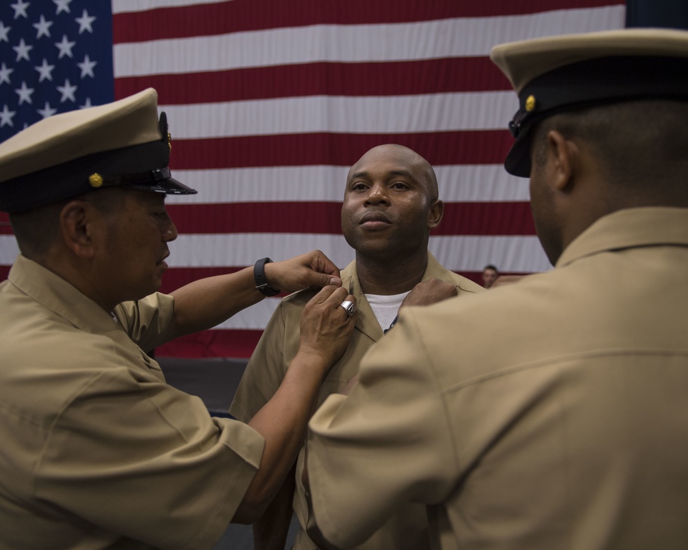 USS Iwo Jima Pins New Chief Petty Officers