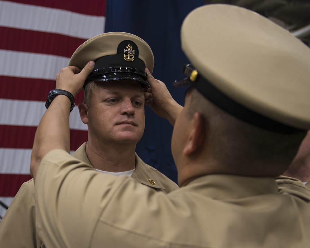 USS Iwo Jima Pins New Chief Petty Officers