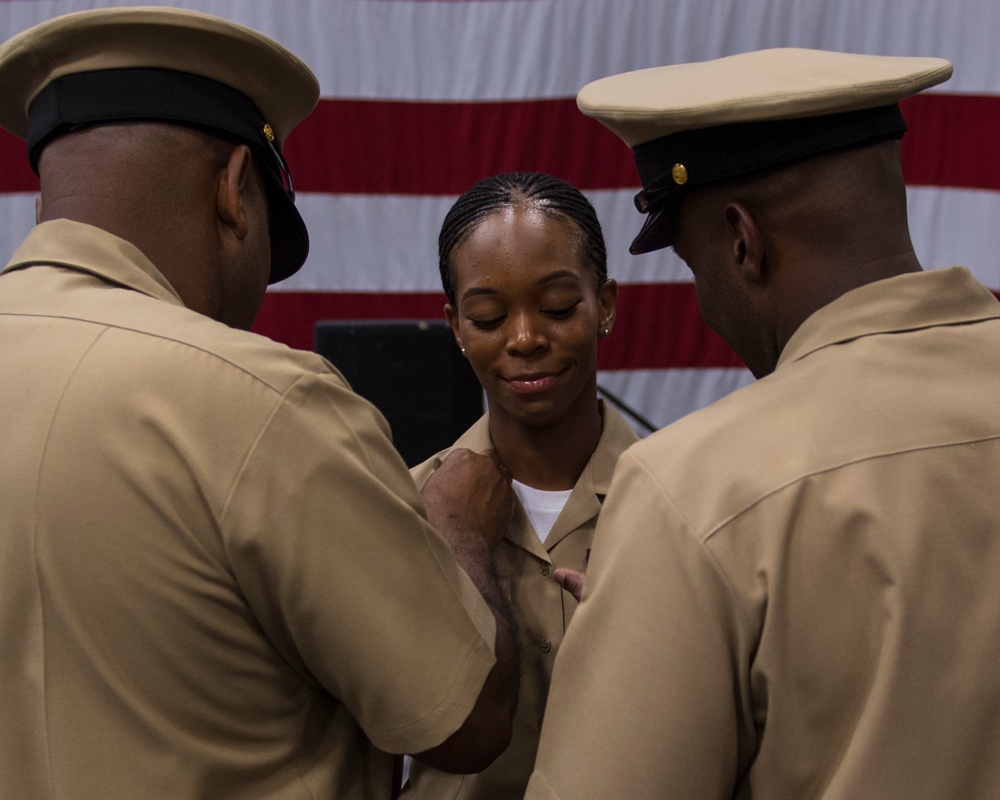 USS Iwo Jima Pins New Chief Petty Officers