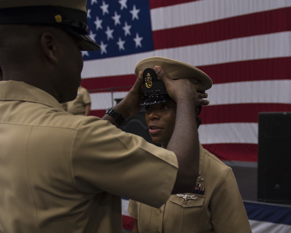 USS Iwo Jima Pins New Chief Petty Officers