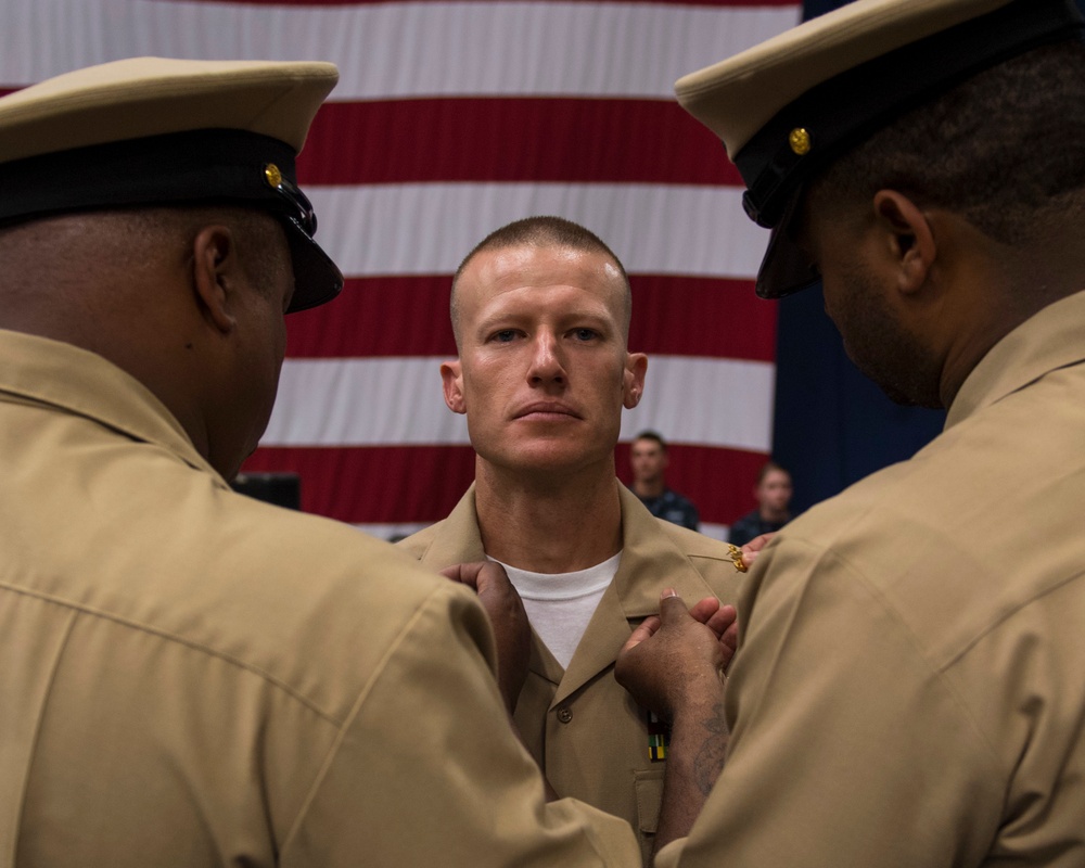 USS Iwo Jima Pins New Chief Petty Officers