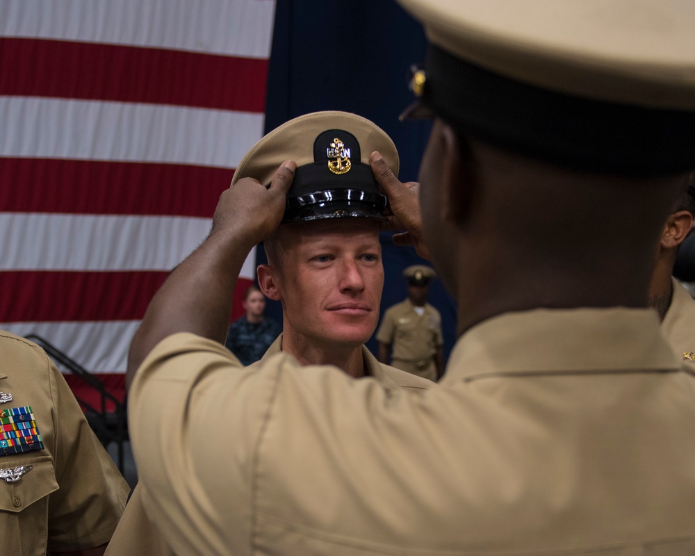 USS Iwo Jima Pins New Chief Petty Officers