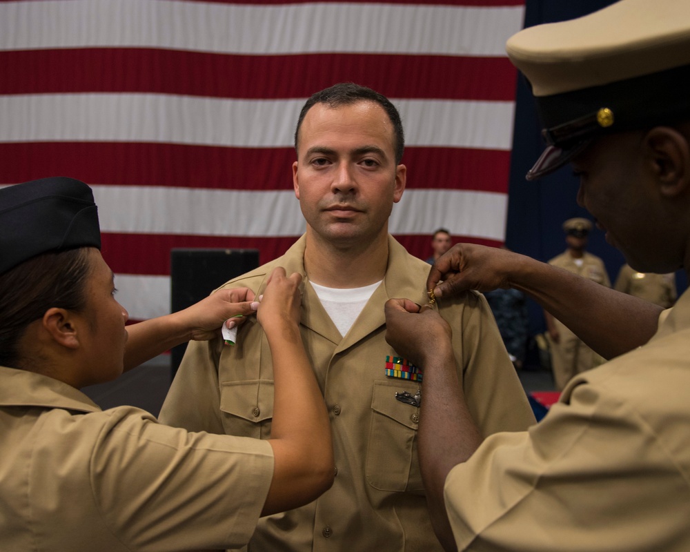 USS Iwo Jima Pins New Chief Petty Officers