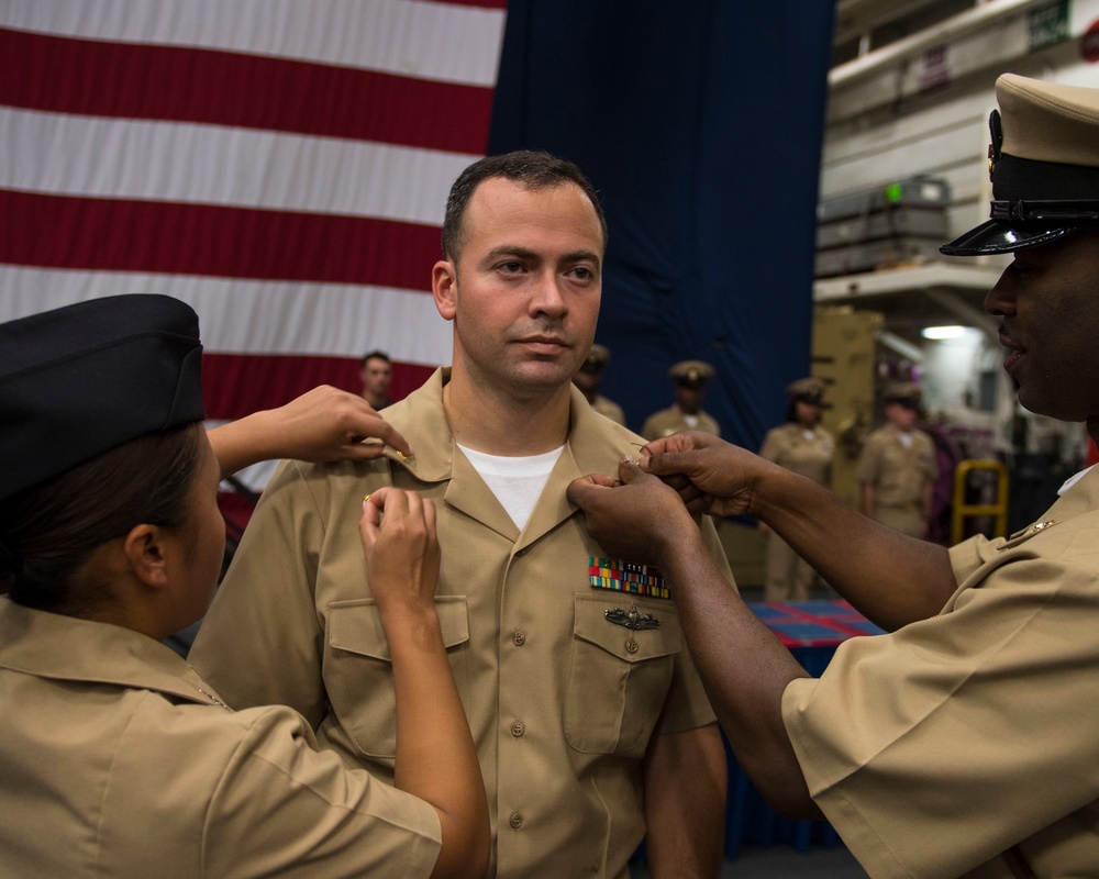 USS Iwo Jima Pins New Chief Petty Officers