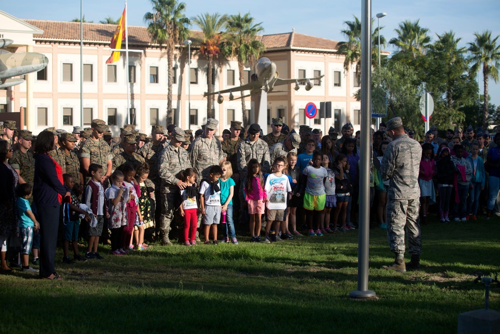 SPMAGTF-CR-AF Marines and 496th ABS Airmen Take Part in 9/11 Remembrance Ceremony