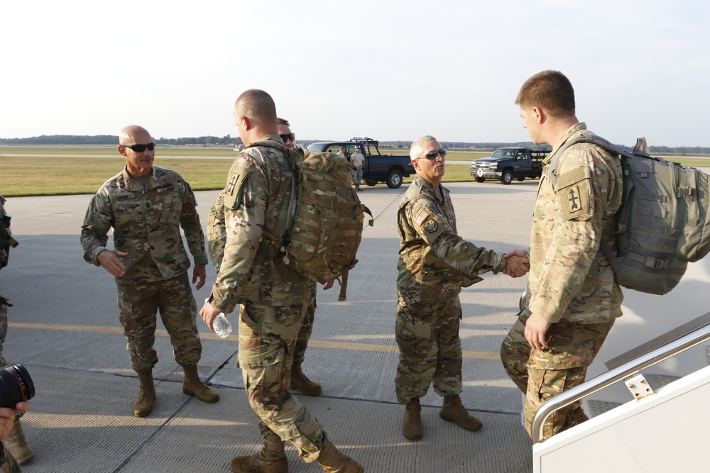 Red Arrow Soldiers return from providing Hurricane Irma relief in Florida