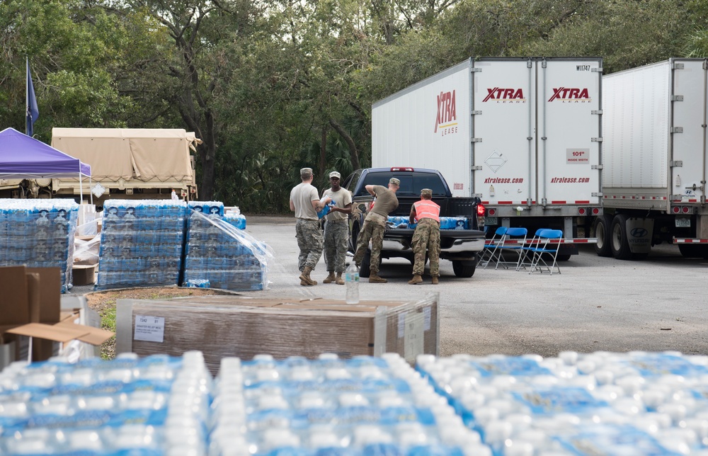 SC National Guard Operates a Distribution Point for Florida Residents
