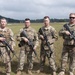 416th TEC marksmanship team present their weapons prior to the matches