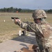 Sgt. Halley fires his M-9 pistol during the close engagement match