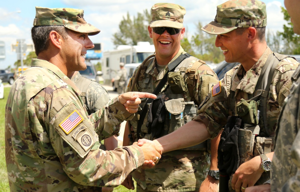 Florida's 53rd IBCT Commander thanks Red Arrow Soldiers for hurricane relief efforts