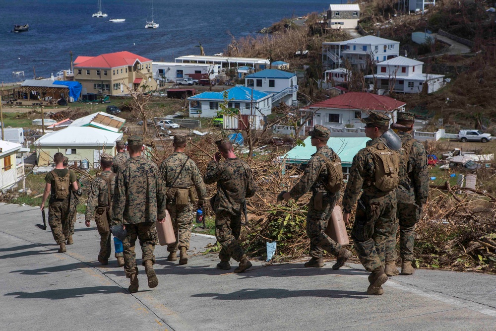 U.S. Marines, Sailors with the 26th MEU conduct relief work on Saint John