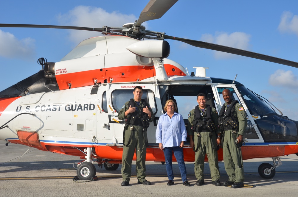 Coast Guard Air Station Miami Commander, meets U.S. Representative conduct Irma damage survey