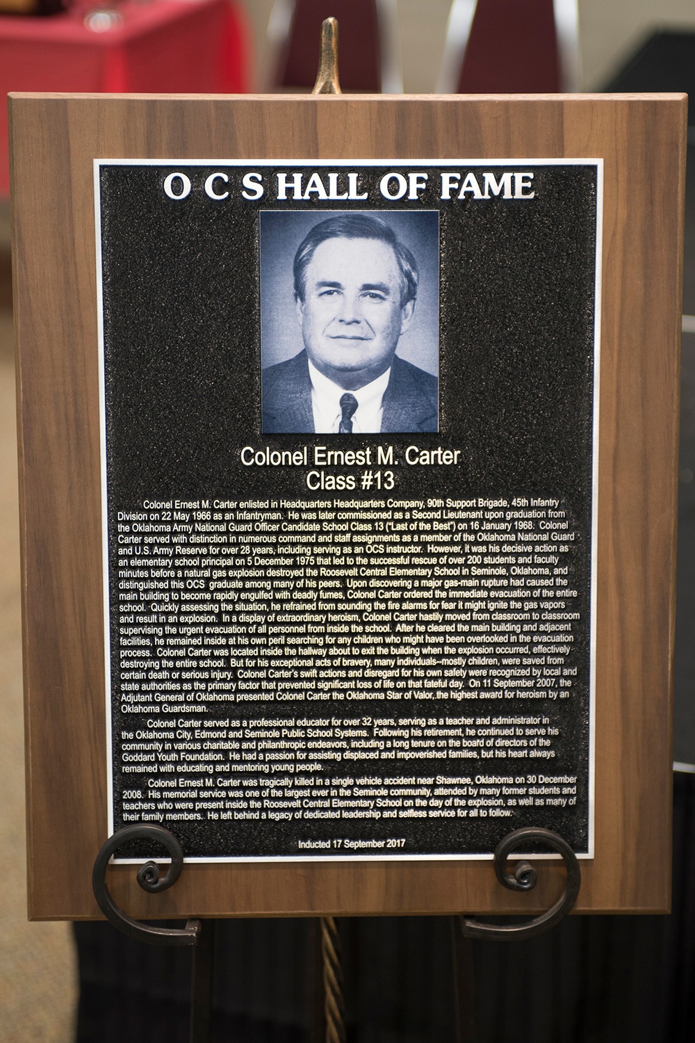 Seminole educator and Guardsman inducted into OCS Hall of Fame