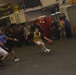 Sailors and Marines on USS iwo Jima (LHD 7) Play 3-on-3 Basketball