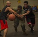Sailors and Marines on USS iwo Jima (LHD 7) Play 3-on-3 Basketball