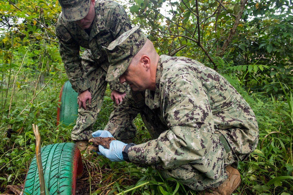 SPS 17 Medical Professionals Practice Insect Control at Guatemalan Nursing Home