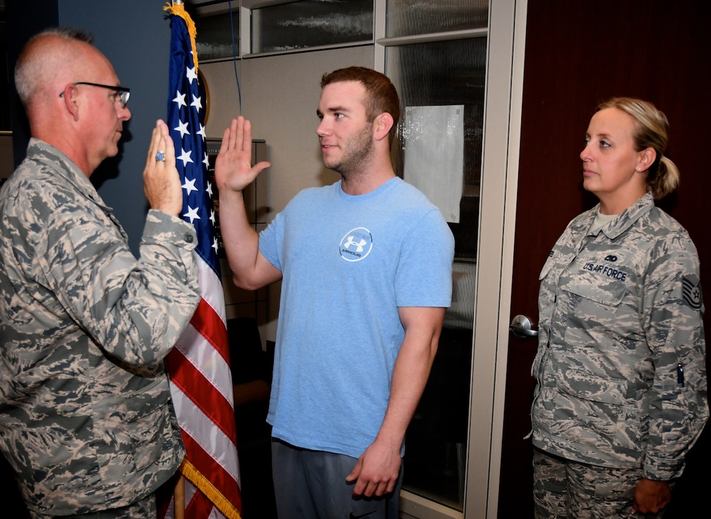 Recruiting and PA combine for Air Force birthday enlistment