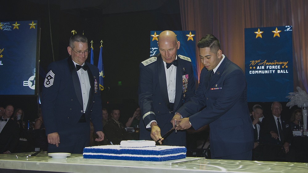Maj. Gen. Timothy Zadalis leads cake cutting ceremony at Air Force ball