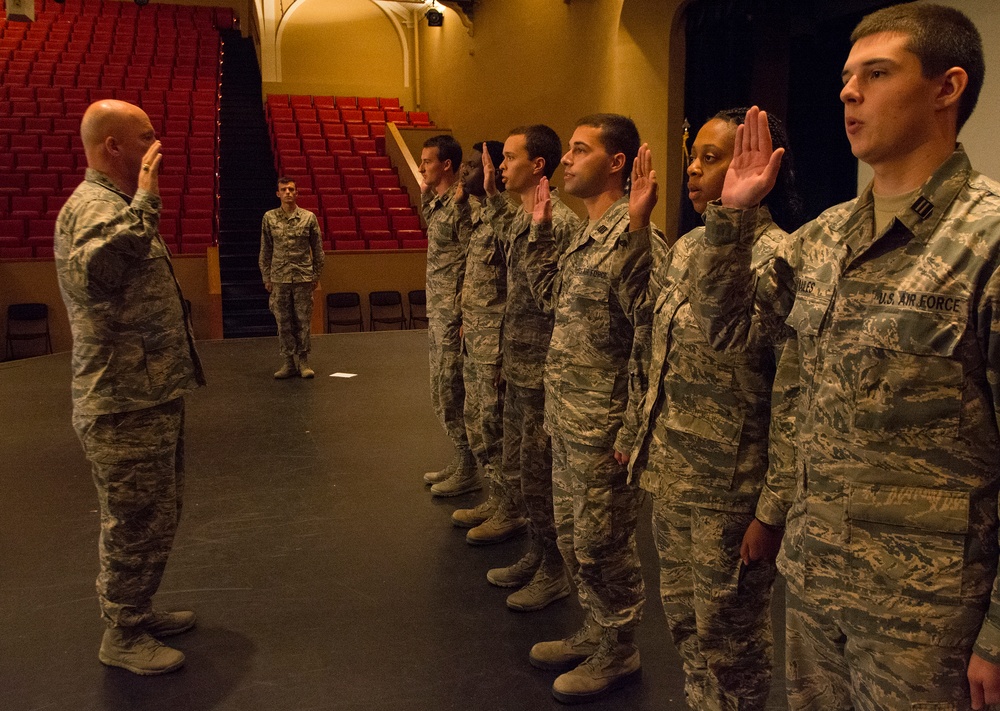 ROTC cadets take oath of enlistment