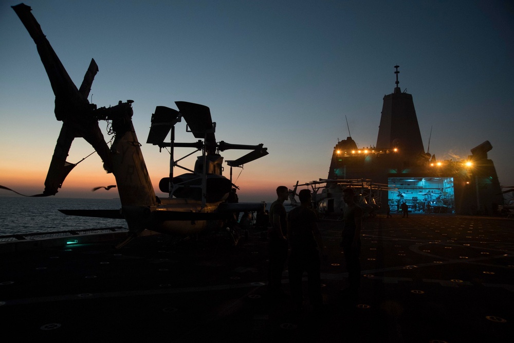 USS San Diego (LPD 22) Evening Flight Operations