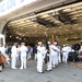 USS Gerald R. Ford's (CVN 78) color guard prepares for the ship's commissioning ceremony