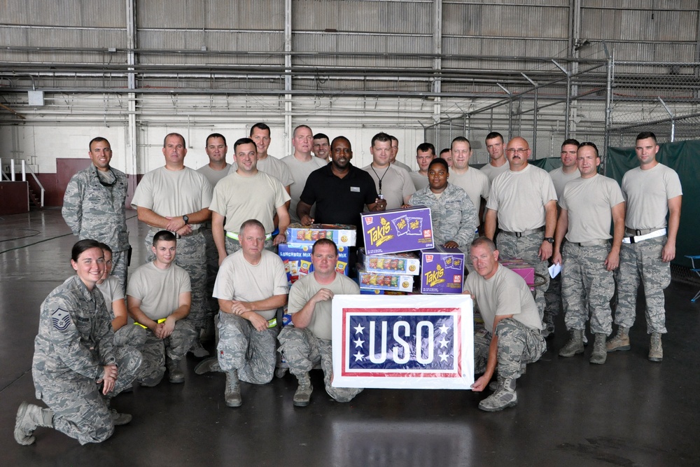 910th Aerial Spray team celebrates Air Force B-Day with help from USO San Antonio