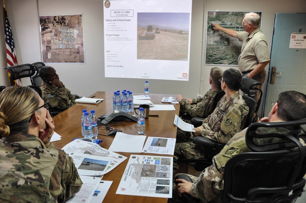 Face to Face at Camp Marmal, USACE TAA Discusses Project Progress and the Importance of Communication
