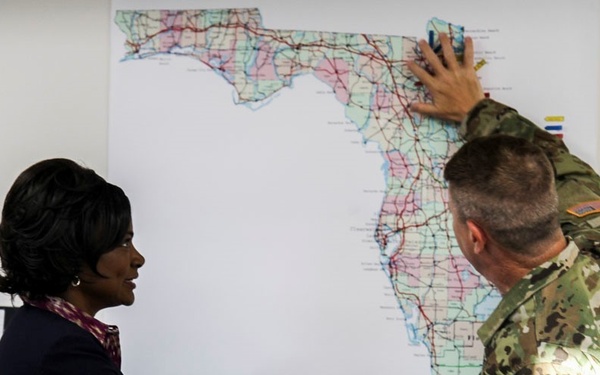 HHB 164th ADA is Visited by Congresswoman Val Demings