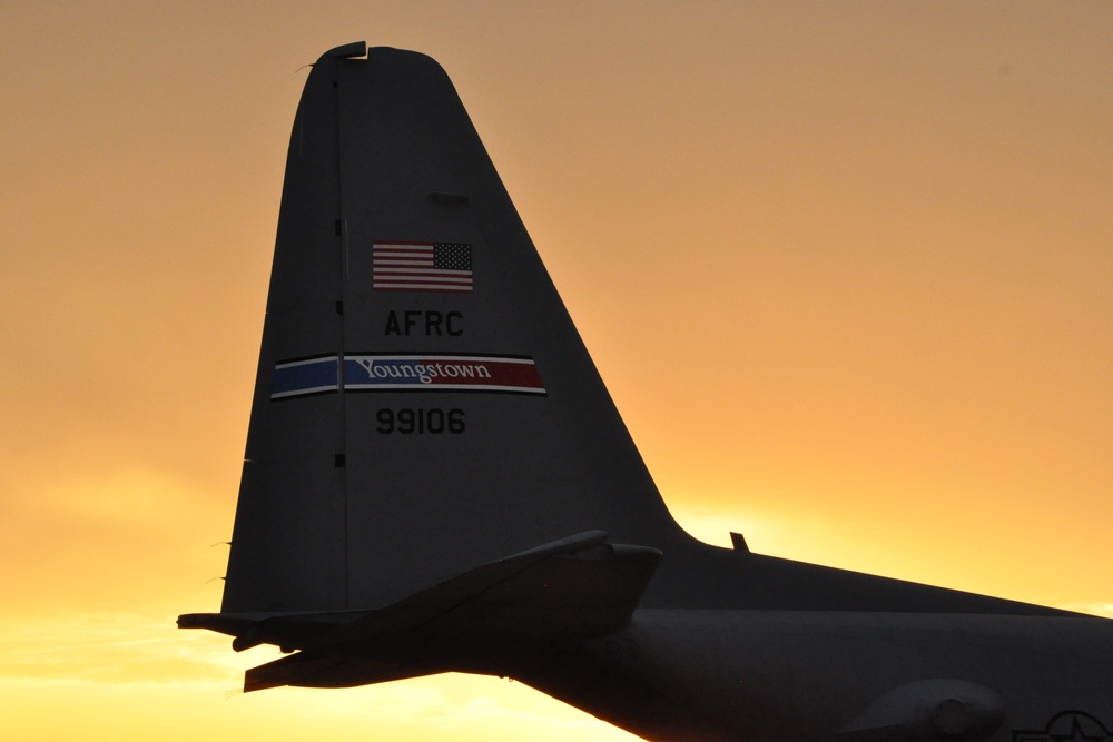 After launch at Kelly Field: activity continues at the 910th’s aerial spray ops base
