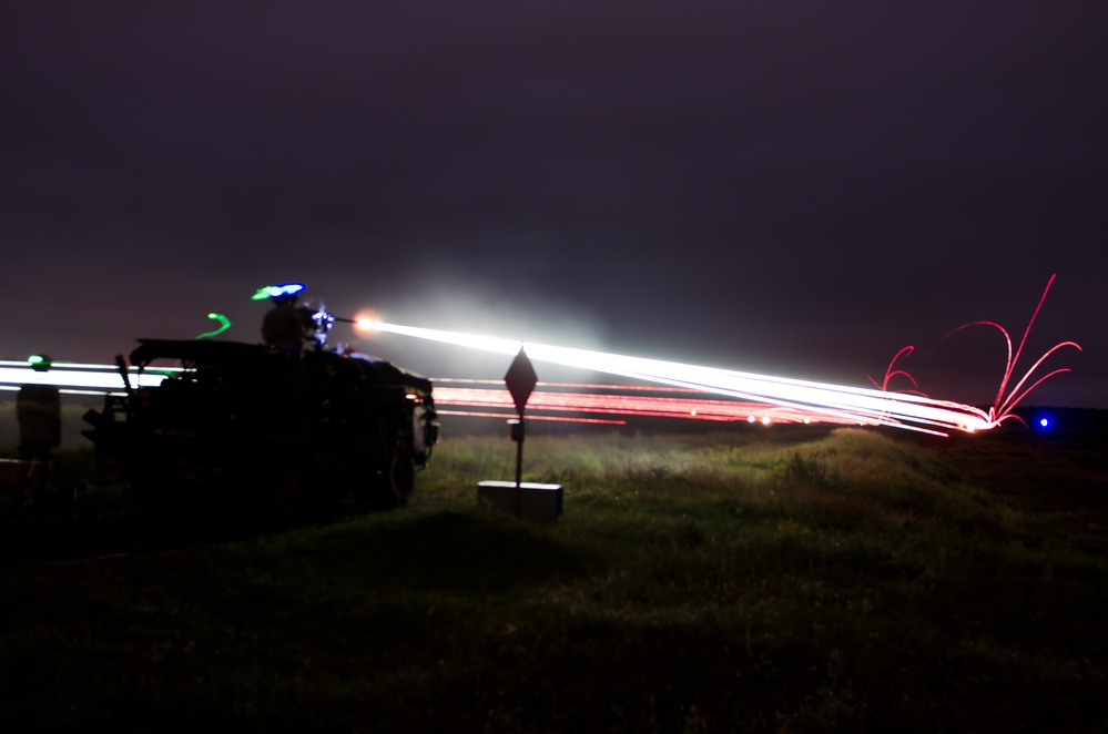 British Dragoons light up the night