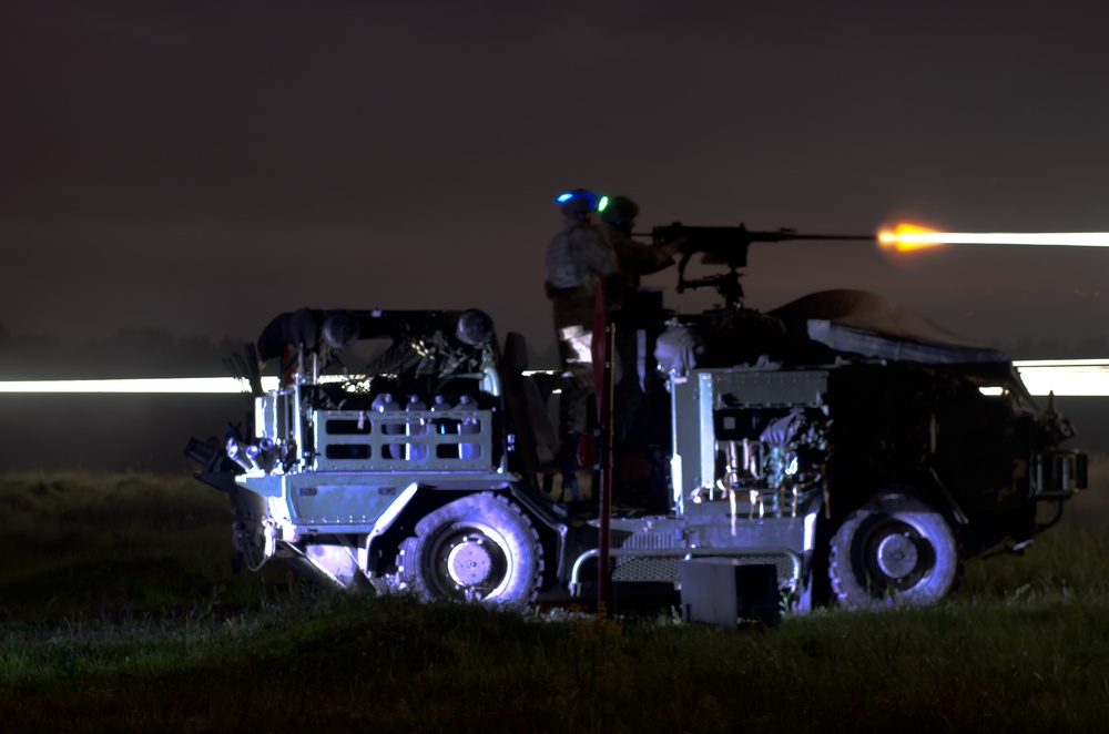 British Dragoons light up the night