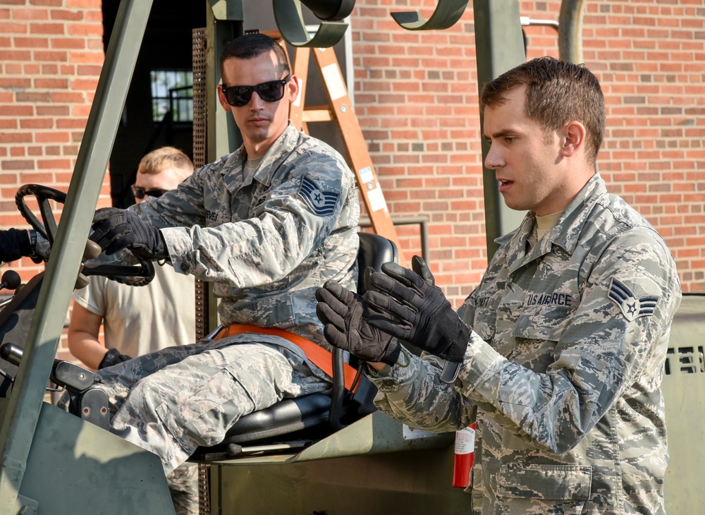 117th Air Refueling Wing Prepare Supplies For Transport to Hurricane Victims