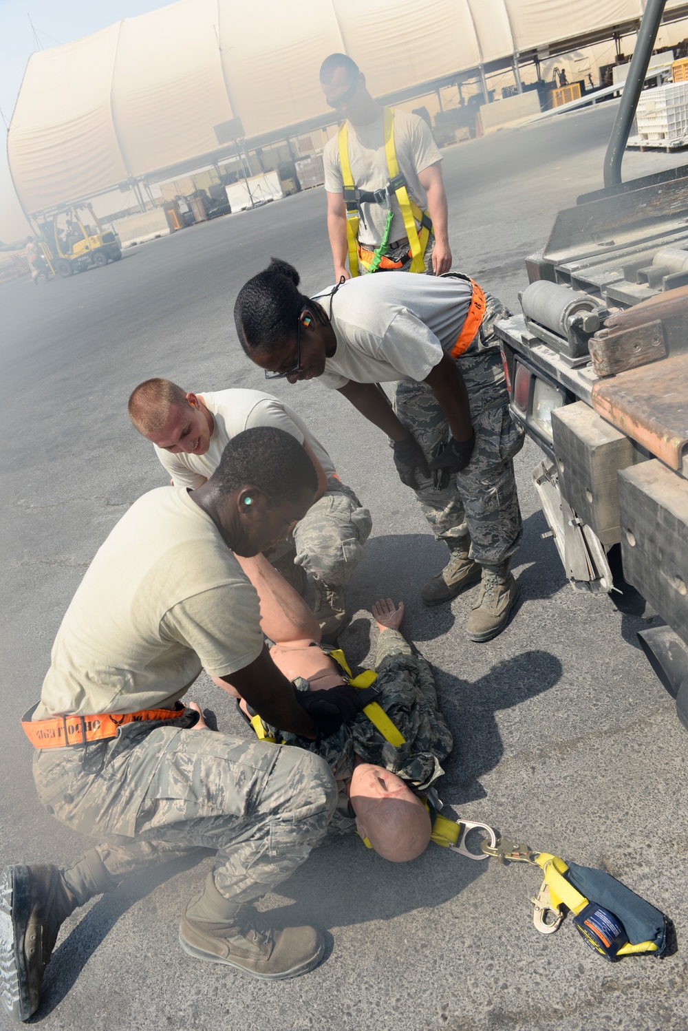 8 EAMS 60K Tunner loader fall protection exercise