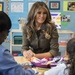 First lady does crafts with children