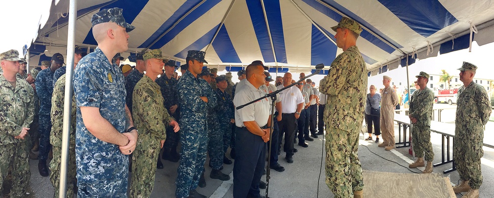 CNO visits NAS Key West post Hurricane Irma
