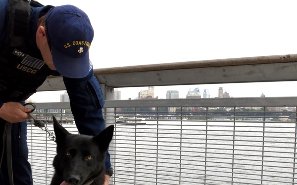 Coast Guard crews conducts security sweeps during the 72nd United Nations General Assembly (UNGA)