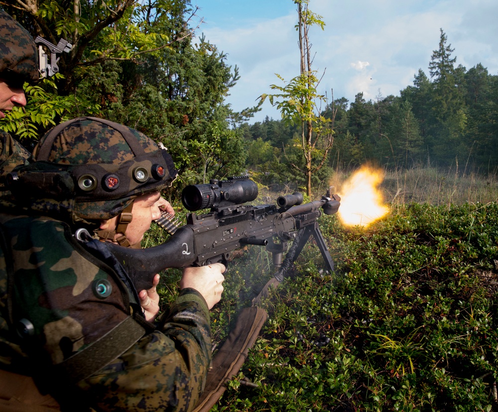 Marines participate in Exercise Aurora 17 in Sweden
