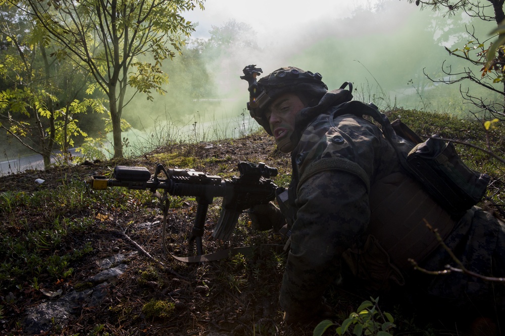 Marines participate in Exercise Aurora 17 in Sweden